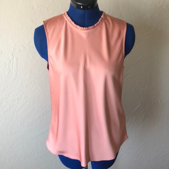 NWT JCrew Pink Satin Sleeveless Blouse - Picture 1 of 4
